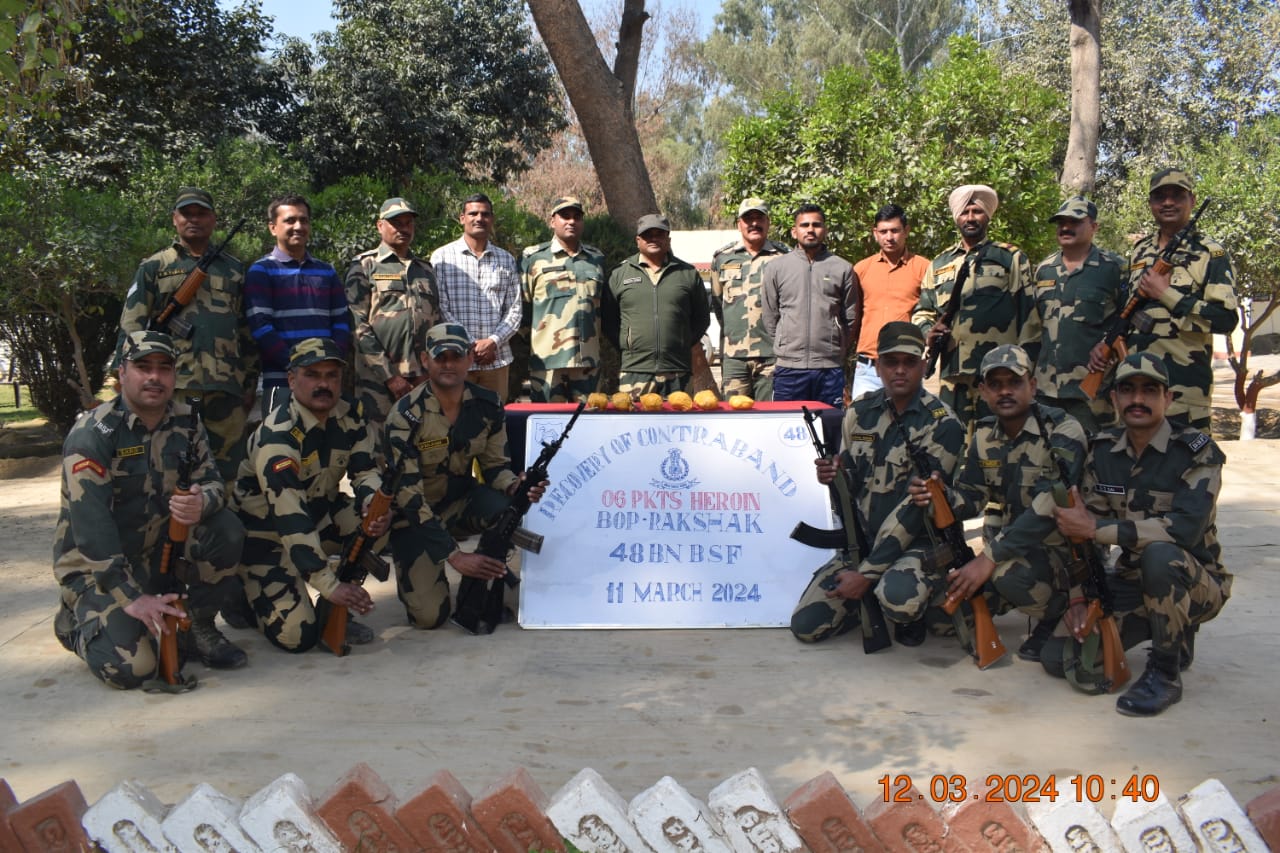 BSF / NCB Jodhpur Joint Operation Leads to Seizure of Heroin Valued at 6.056 Crores